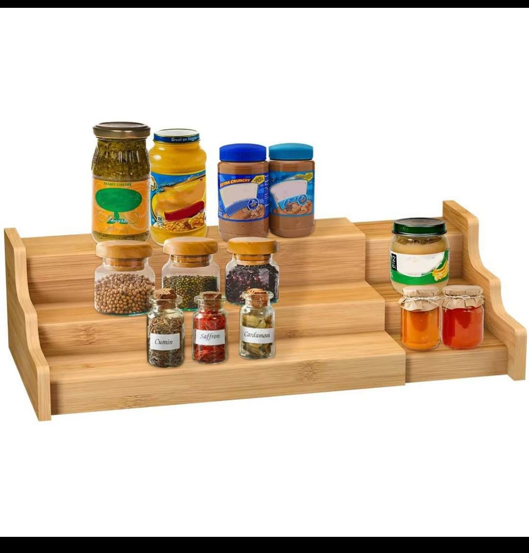 3 Tier bamboo non~expandable spice /storage rack