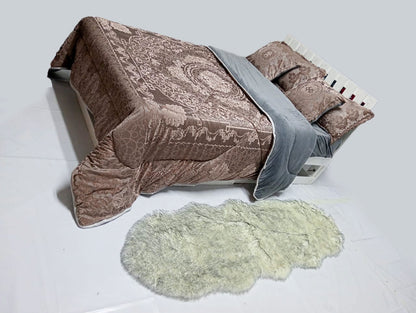 Silk velvet fleece duvet set-6*6/6*7