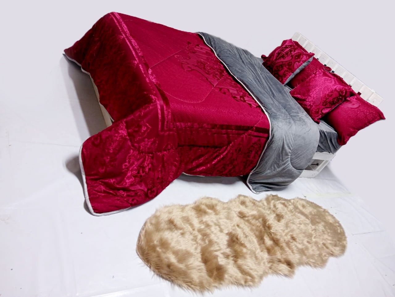 Silk velvet fleece duvet set-6*6/6*7