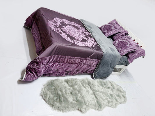 Silk velvet fleece duvet set-6*6/6*7