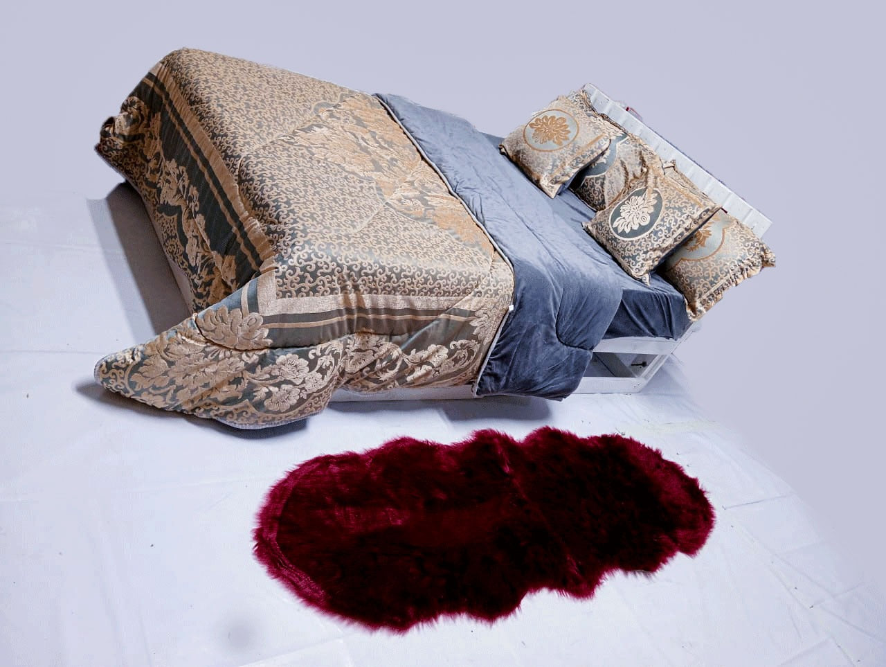 Silk velvet fleece duvet set-6*6/6*7