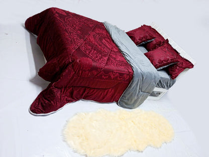 Silk velvet fleece duvet set-6*6/6*7