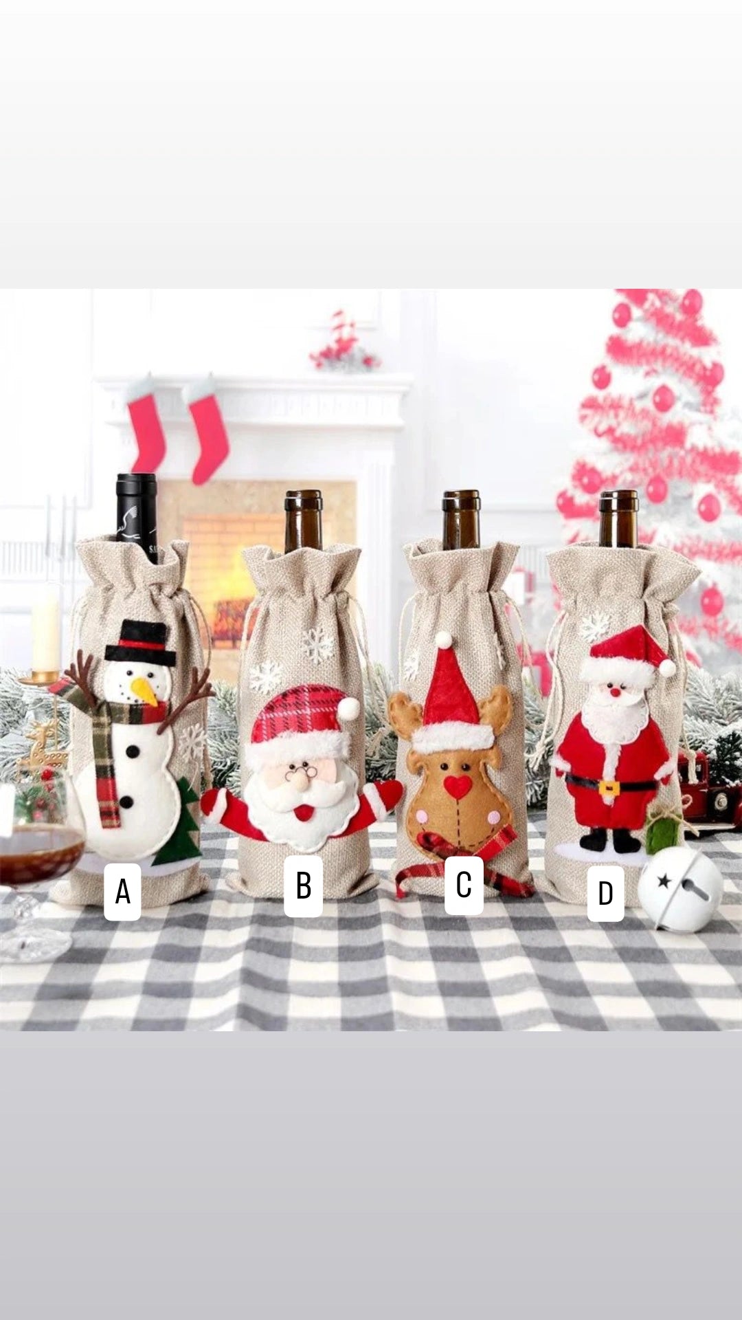 Christmas  Wine Bottle Sleeve/ Gift Bag