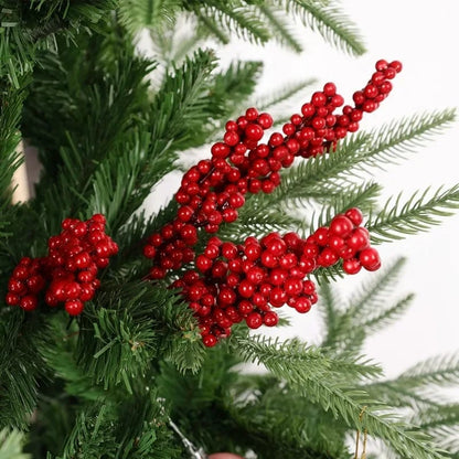 10pc Artificial Red Berry Bouquet Christmas Decoration  Flower for Home Decor Xmas Tree