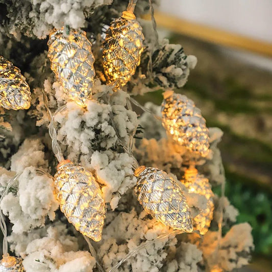 *10LED New Christmas Pine Cone Light String Christmas Fairy Lights String Party Decor Christmas Tree Pendant*