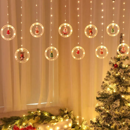 3M LED USB Christmas String Lights | Pendant  Lamp Snowman Star Tree Garland| Window Decoration Night Light For Christmas Holiday