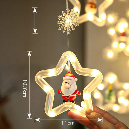 3M LED USB Christmas String Lights | Pendant  Lamp Snowman Star Tree Garland| Window Decoration Night Light For Christmas Holiday