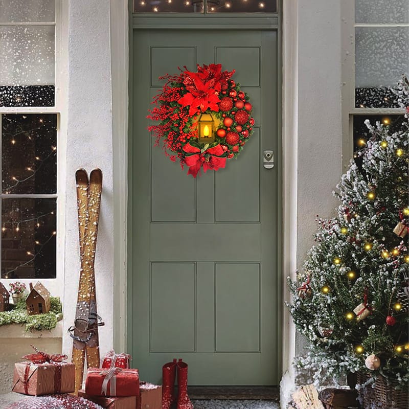 Christmas Wreath With Lamp*