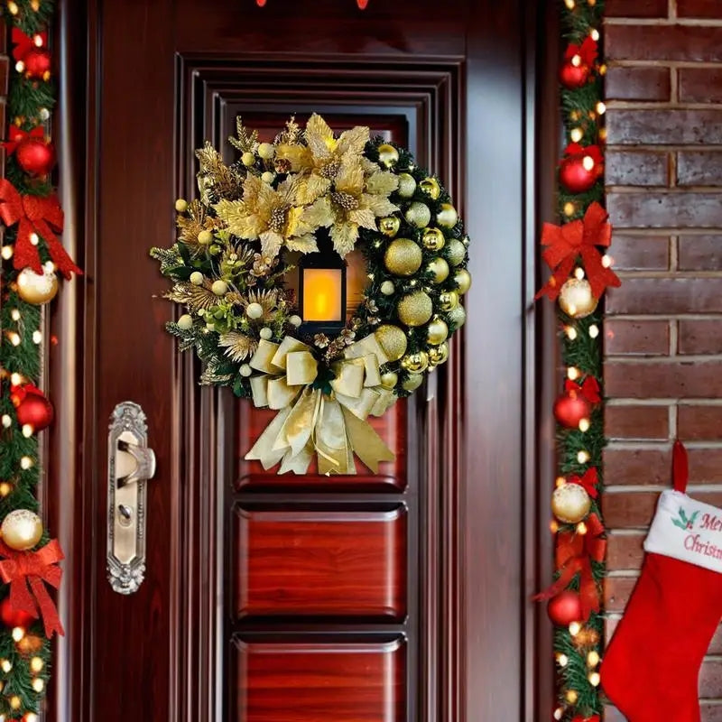 Christmas Wreath With Lamp