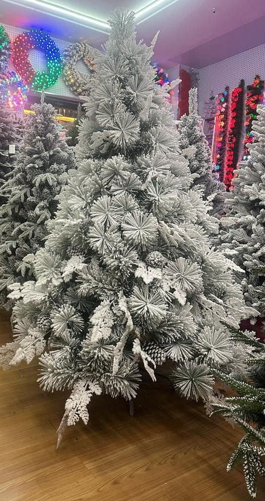 ✅New Large-Scale Christmas Pine Tree Flocking Mixed Tree Christmas Scene Decoration Props Christmas Ornaments Christmas Decoration                                                   ✅SIZE: 6FT- 1.8MTRS.