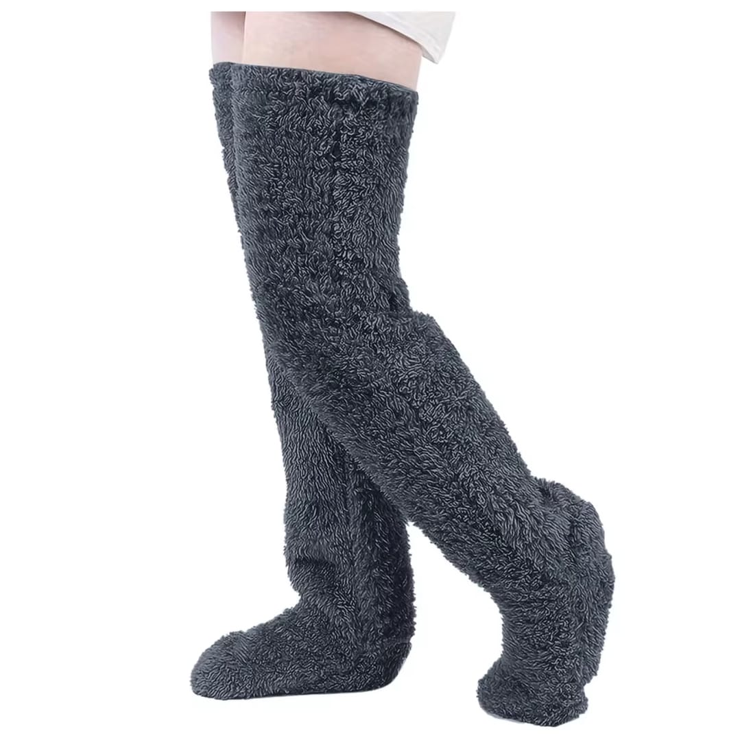 Warm long  winter thermal leg warmers BlackNov
Black ,dark grey, Christmas Red