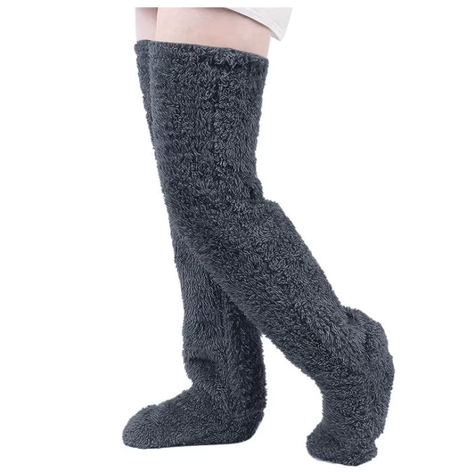 Warm long winter thermal leg warmers