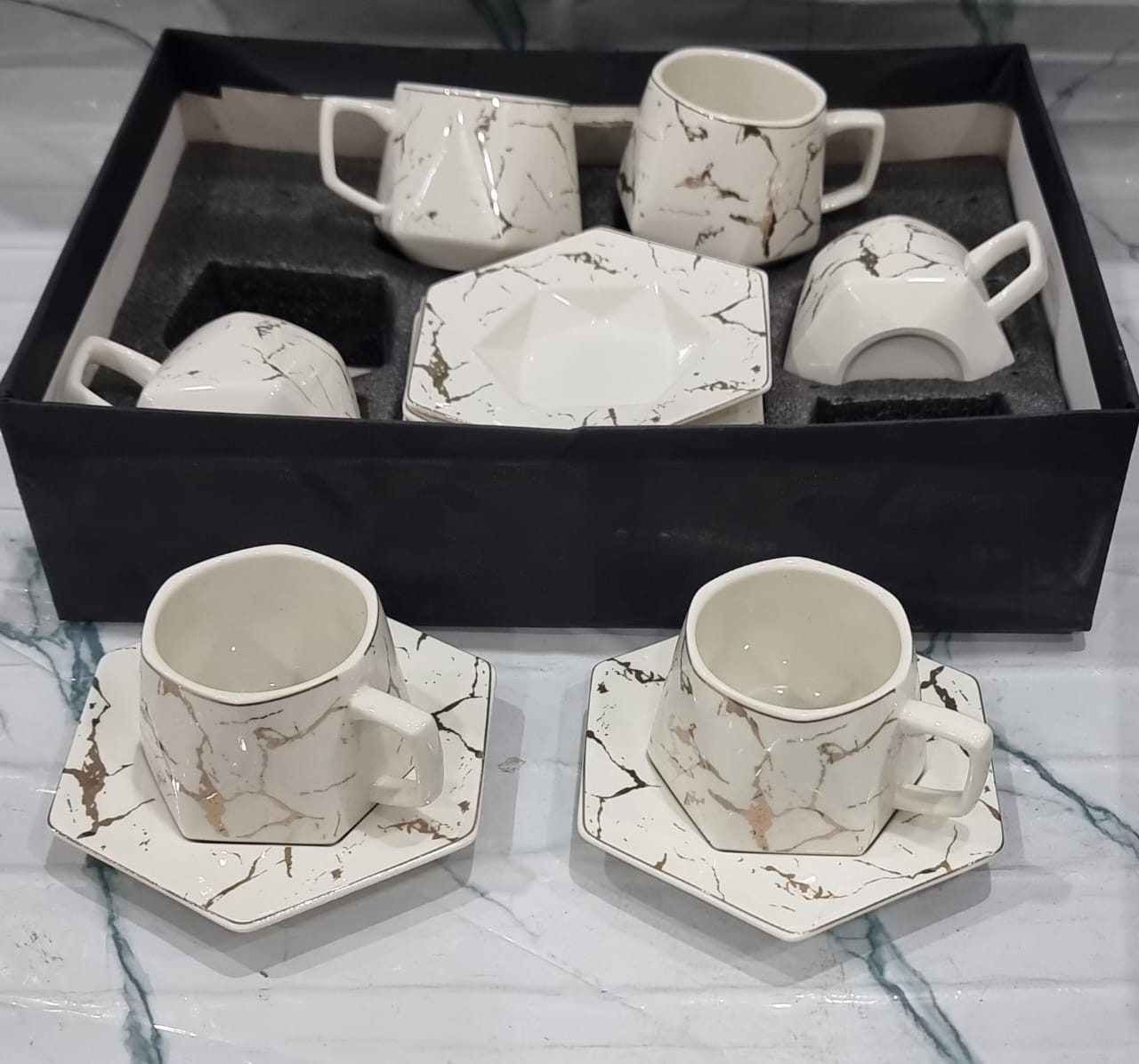 12pc cup saucer in gift box