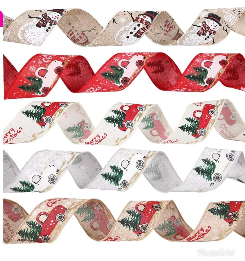 5 meters Christmas themed ribbon