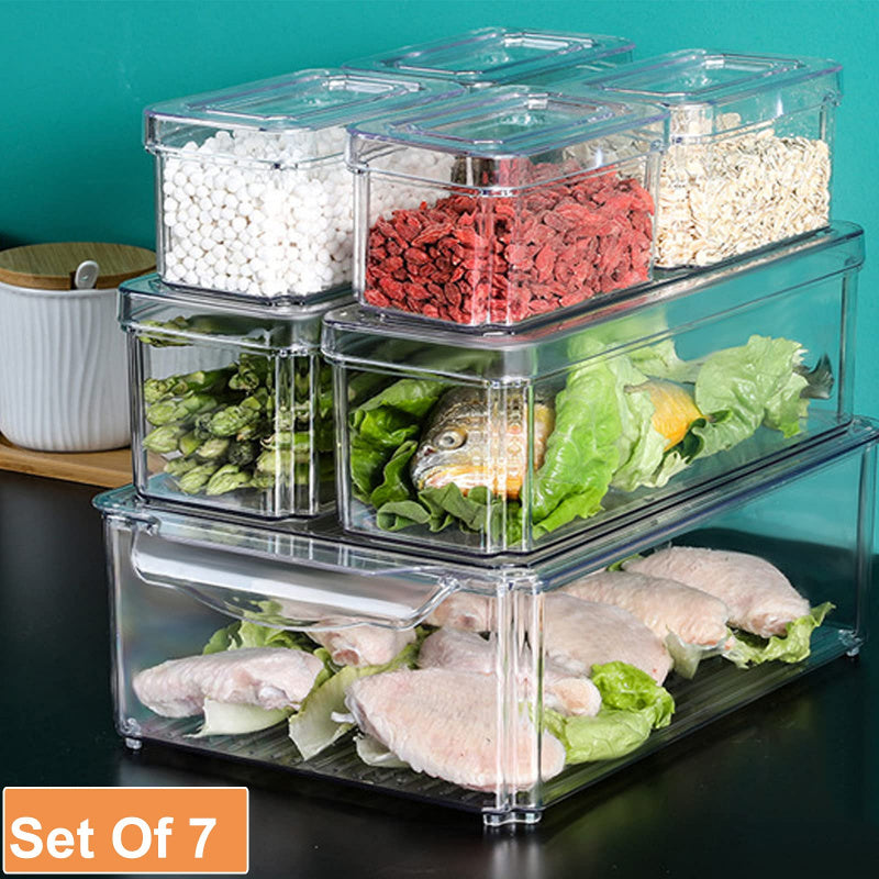 7pc Set stackable storage box