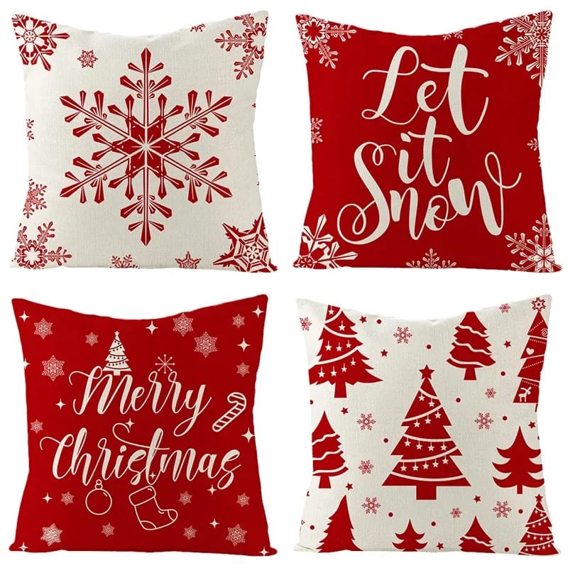 Christmas throw cases 2pc