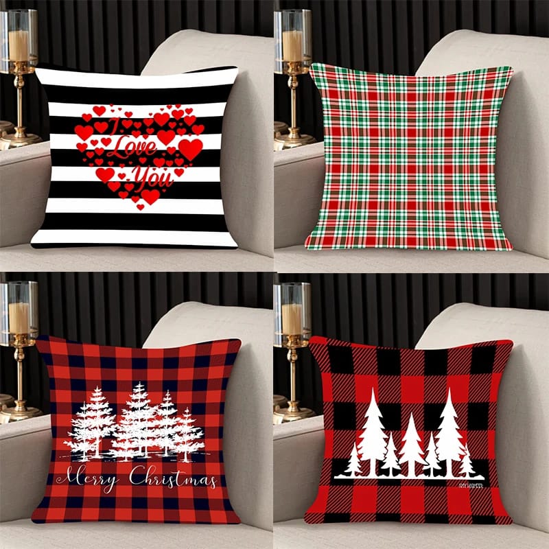 Christmas throw cases 2pc