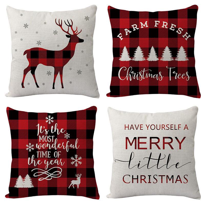 Christmas throw cases 2pc