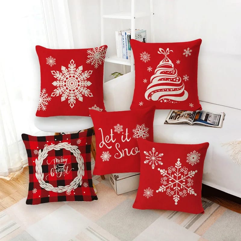 Christmas throw cases 2pc