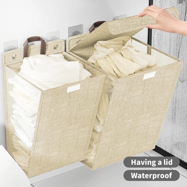 Wall mounted foldable Adhesive Laundry Basket