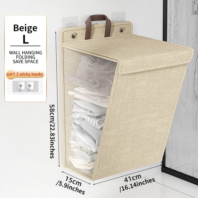 Wall mounted foldable Adhesive Laundry Basket