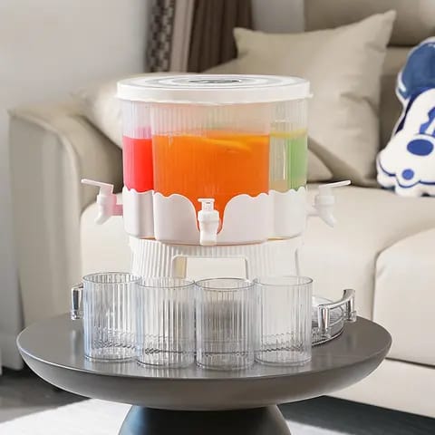 Partitioned juice dispenser with stand  BlackNov