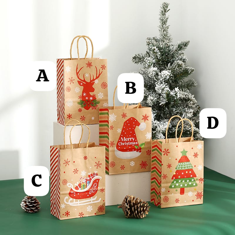 Christmas gift Kraft bag