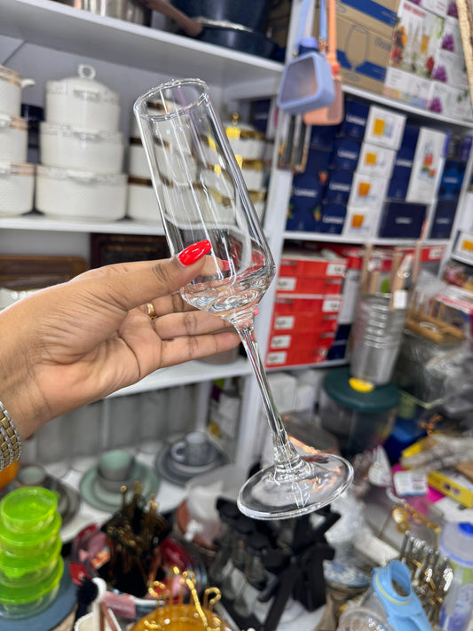 6pc Crystal glass with Long stem