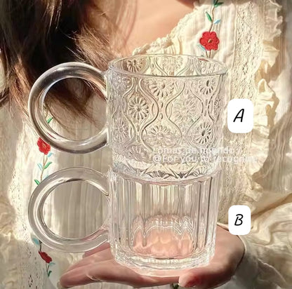 6Pc Glass mugs BlackNov