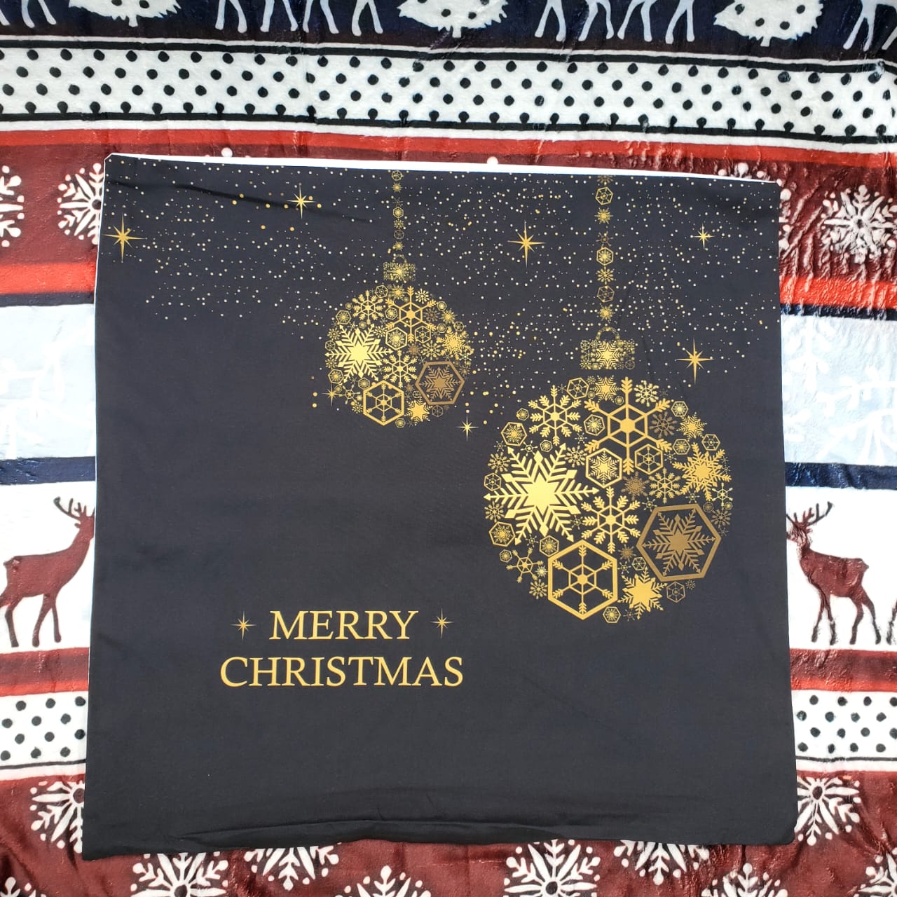 Christmas themed home decor cushion cover Christmas throw cases -2pc