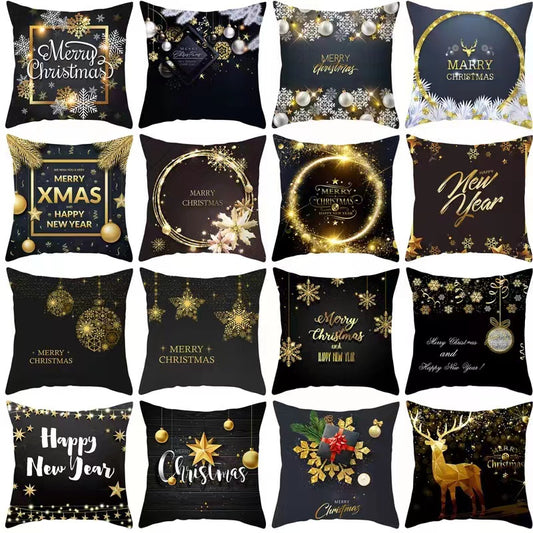 Christmas themed home decor cushion cover Christmas throw cases -2pc