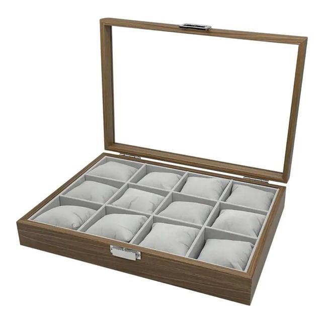 12pc Wooden Watch Organizer