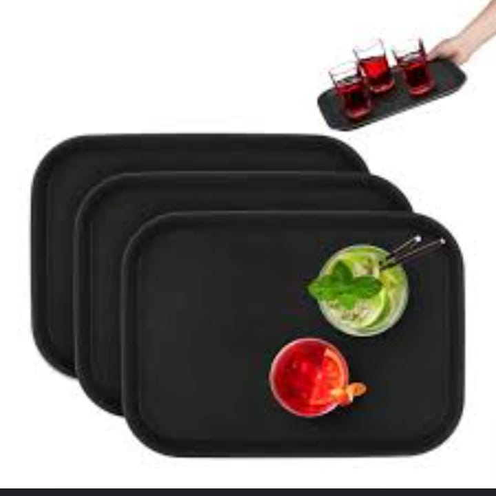 Antslip rectangle tray