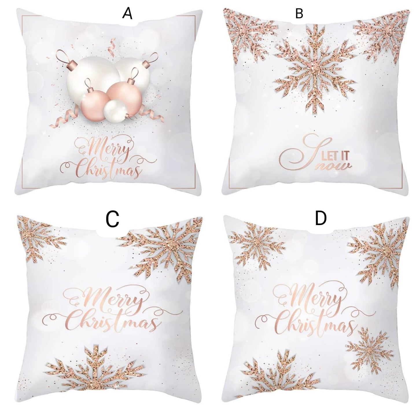 Decorative Christmas Throw  pillow covers 3pc