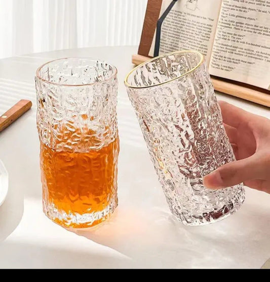 6Pc Glasses with gold rim