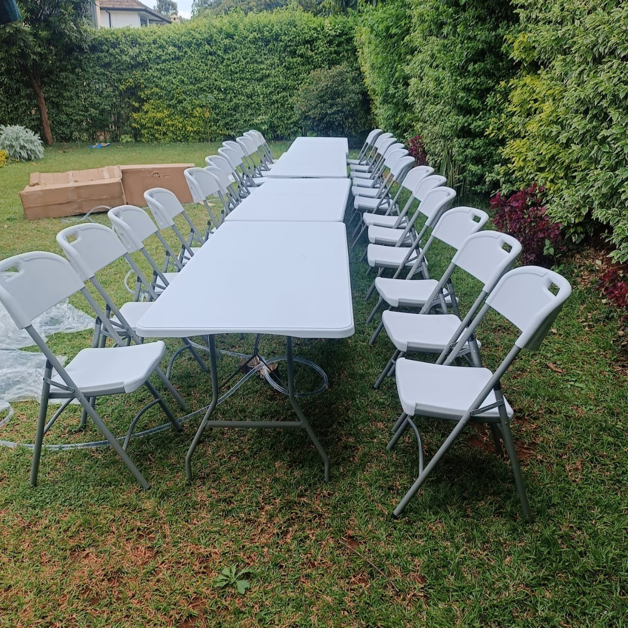Foldable table and chairs