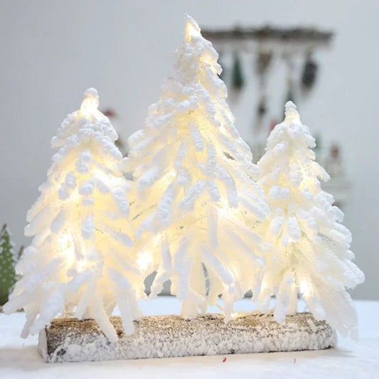 Mini pine white flaked Christmas Decor