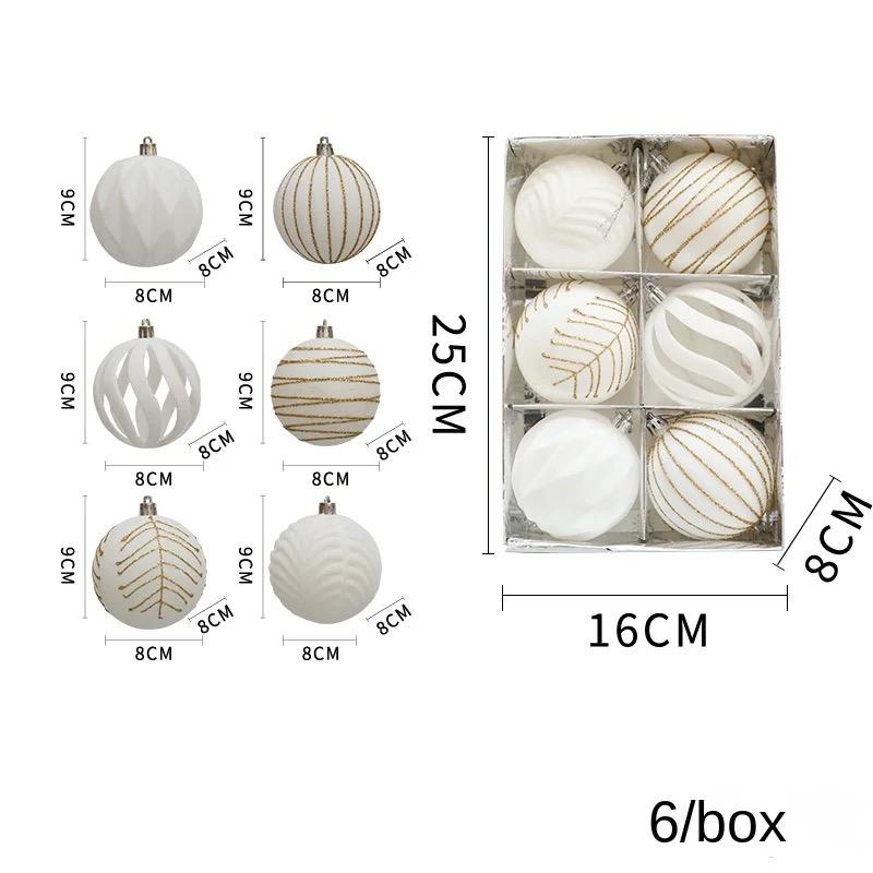 *6pc set Christmas balls