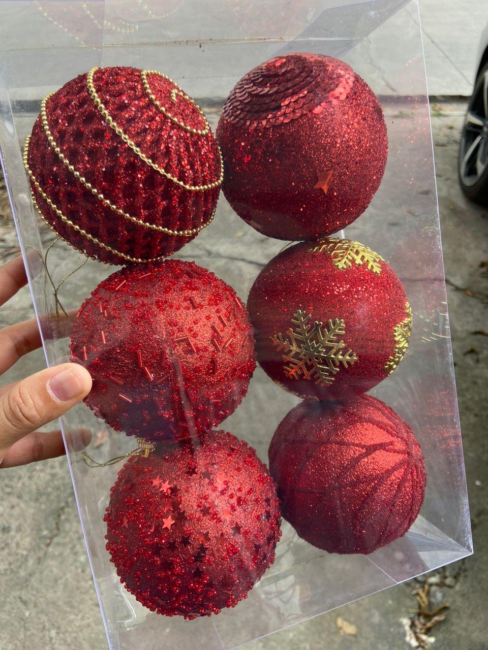 *6pc set Christmas balls