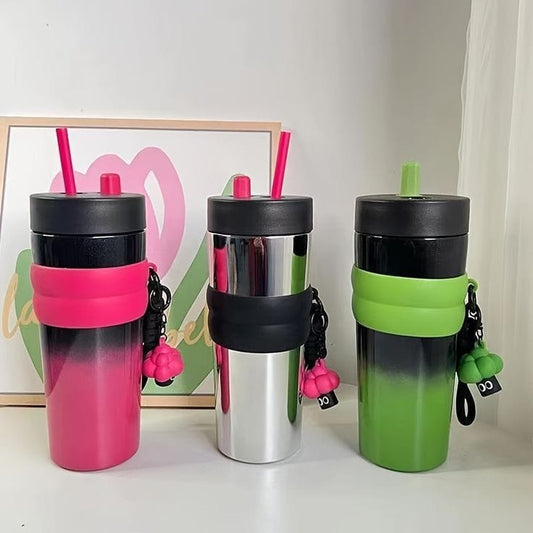 710Ml Stainless Steel Coffee Mug with straw