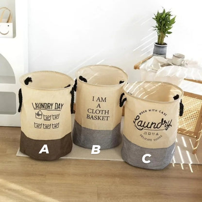 Laundry basket with handle