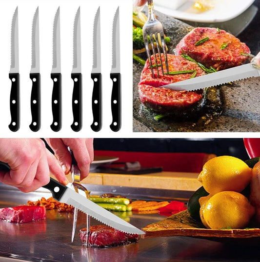 6pc Stainless Steel Steak Knives