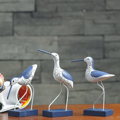 3pc wooden seagulls birds decor