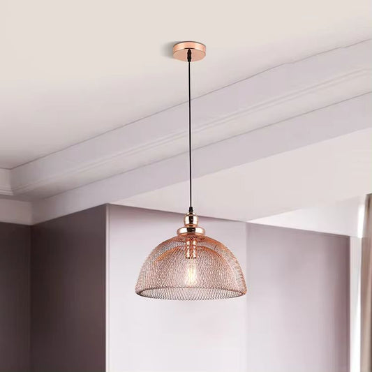 Modern, metal pendant light fixture