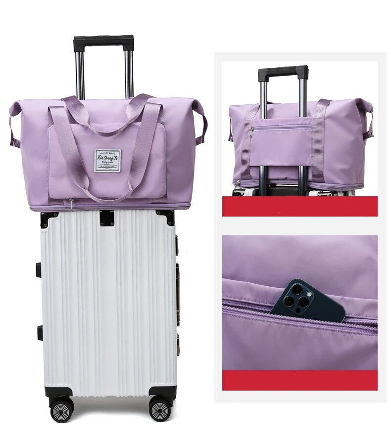 Foldable large capacity travel bag