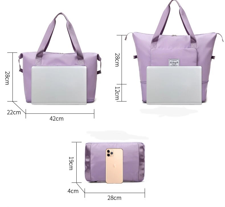 Foldable large capacity travel bag