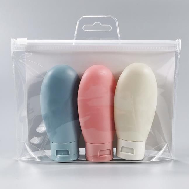 Refillable travel silicone shampoo / lotion  bottles 3pc