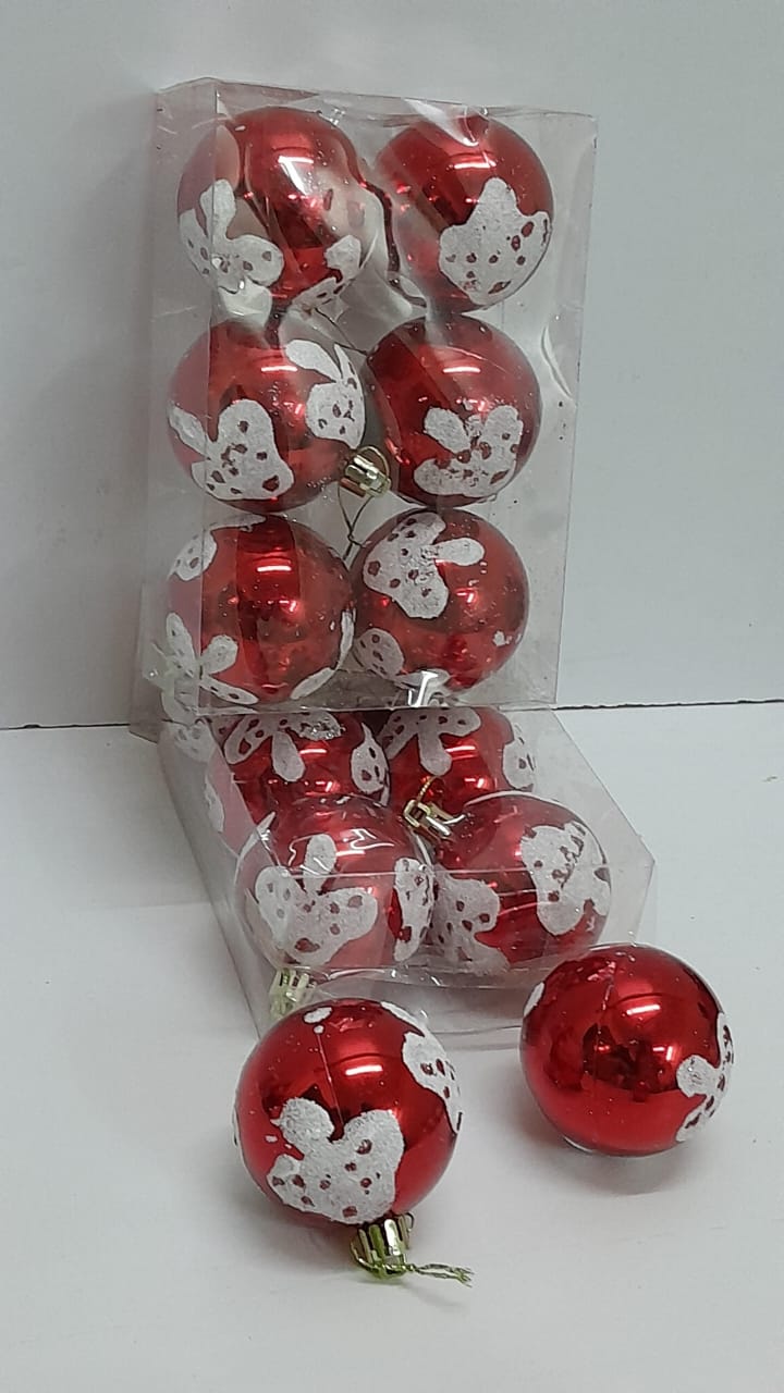 6pc Glitter Christmas Balls