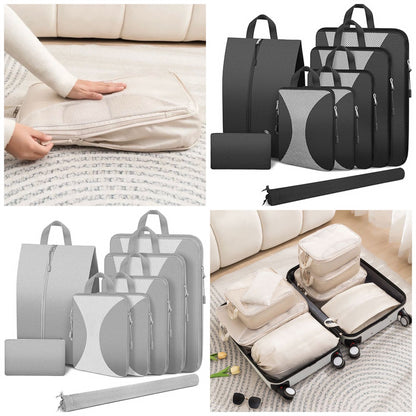 8pcs Travel Suitcase Compression Cubes gha