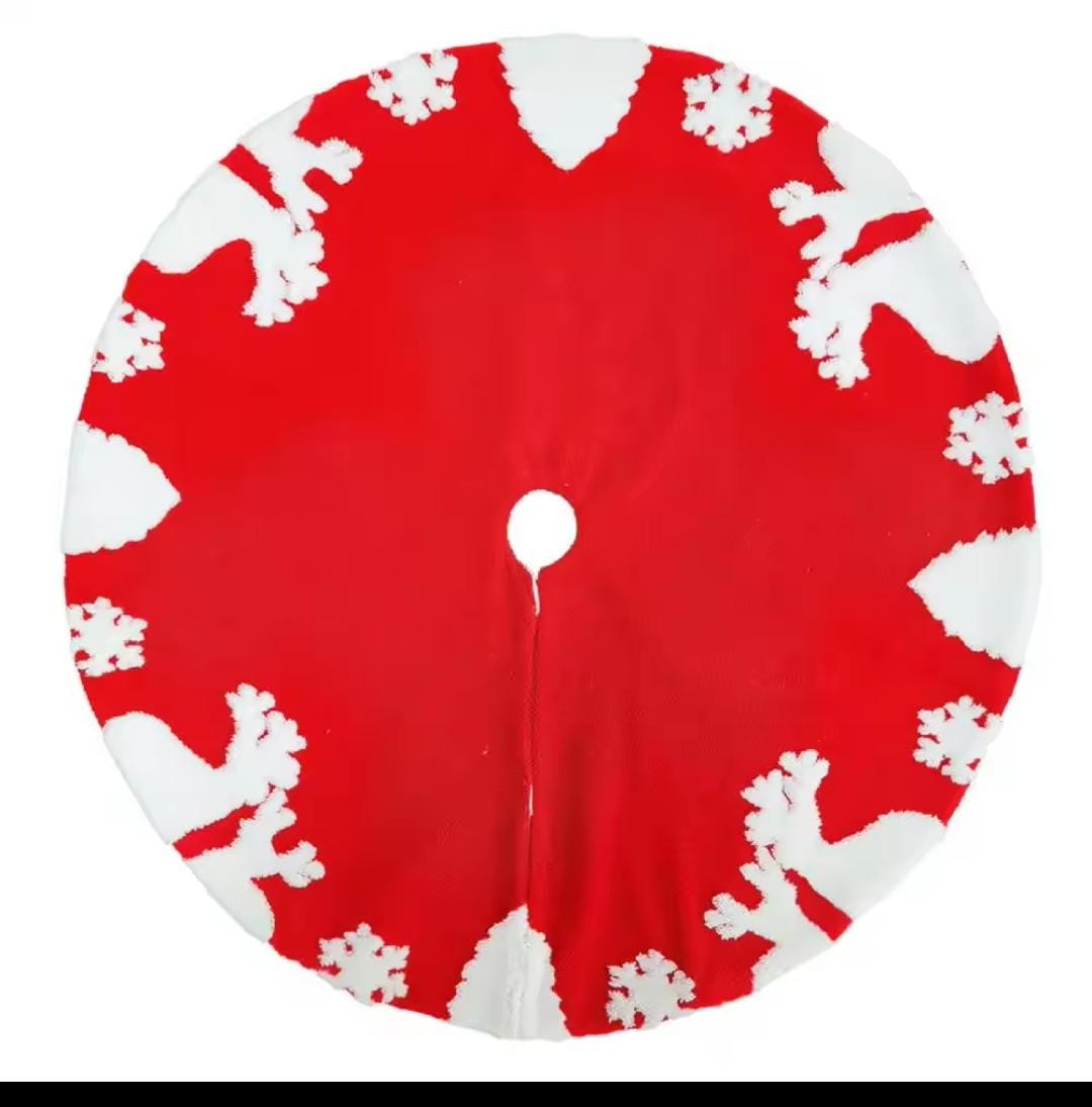 90cm Snow flakes Christmas tree skirts
